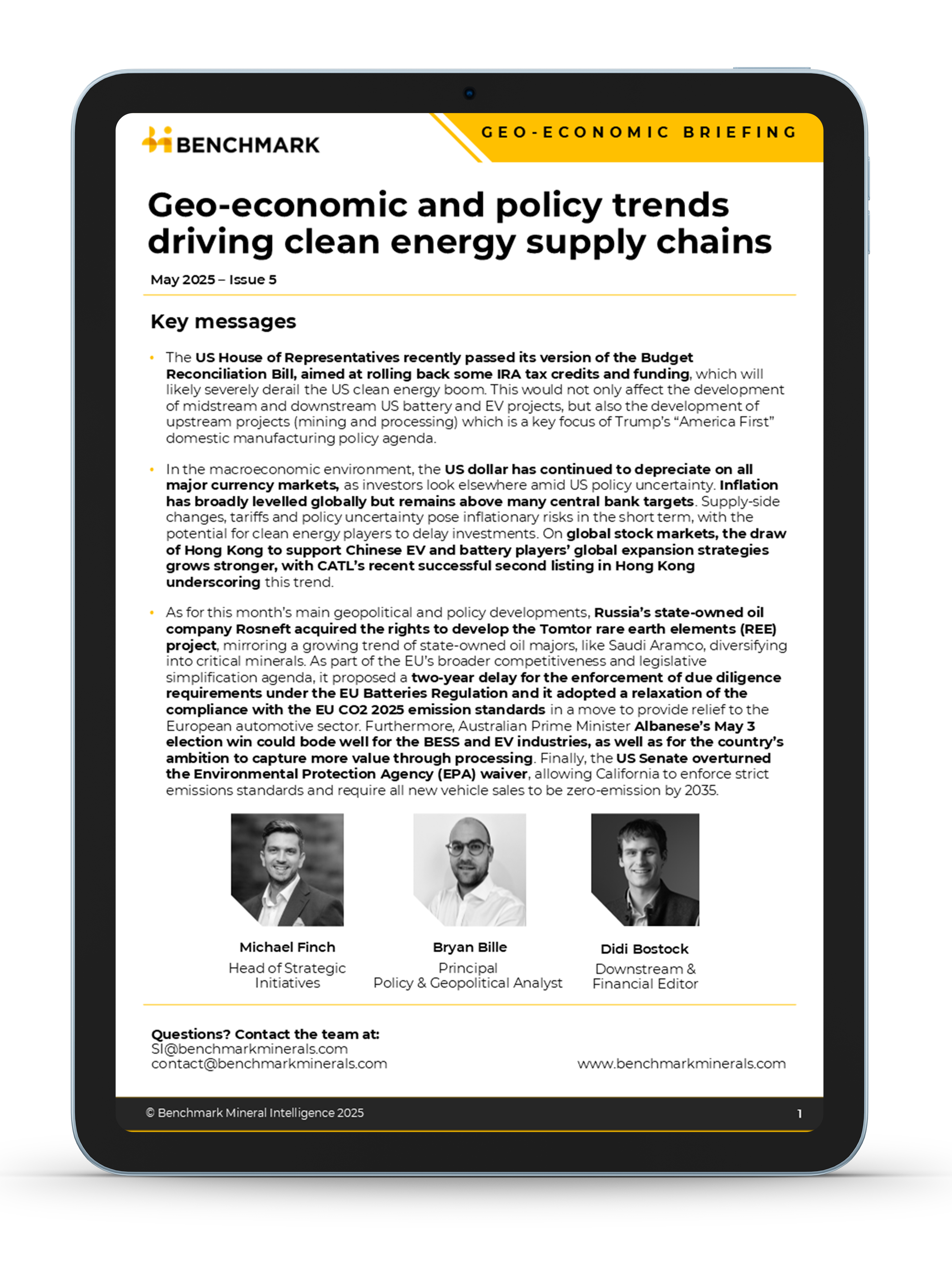 Geo-economic and policy trends driving clean energy supply chains - Issue 5