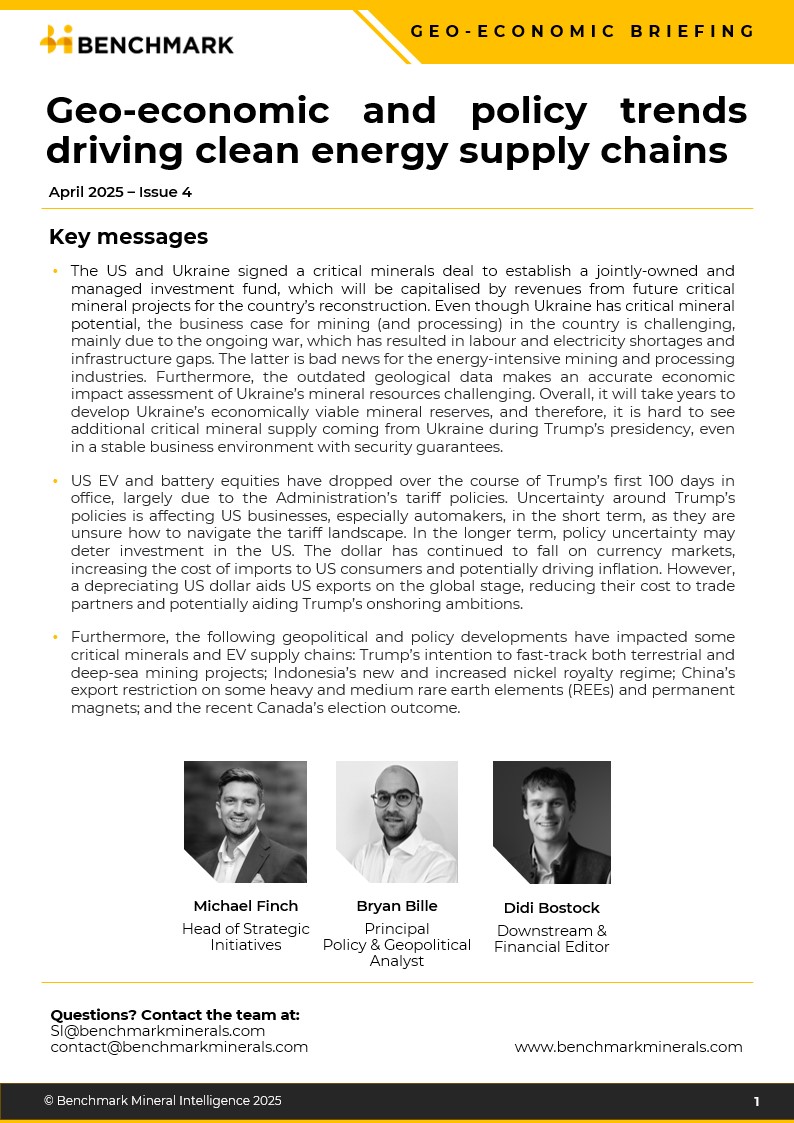 Geo-economic and policy trends driving clean energy supply chains - Issue 4